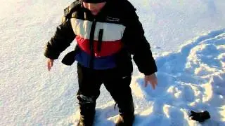 Данил. Первая щука на жерлицы