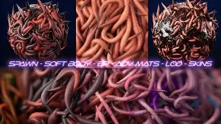 WormBall, TPS character with phys. softbody, Bp's, 3 SKM, ult. worm mat, lods, anims and more