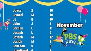 Jax PBS Kids Club November Birthdays