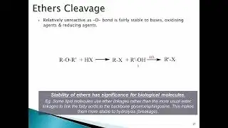 Lecture - Alcohols, Haloalkanes and Ethers PART 2 (of 2)