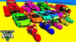 GTA V Epic New Stunt Race with Marvel For Car Racing Challenge by Trevor