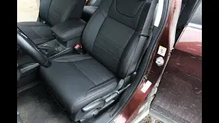 Чехлы на Honda CRV 4 - коричнева строчка, итальянская эко-кожа