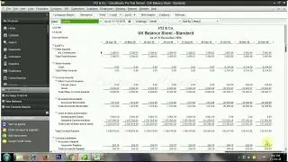 Retail Reports   Balance Sheet Monthly Comparison in Quick Books