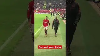 Lisandro Martinez limps off the pitch - he will be out of action for eight weeks