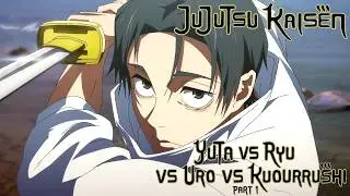 Yuta vs Ryu vs Uro vs Kurourushi Part 1 | Jujutsu Kaisen Season 3 Episode 12  | Eng Sub | 4K