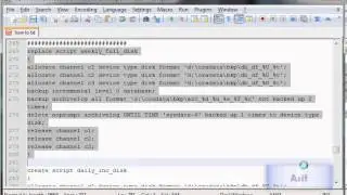 How to Create and Execute RMAN Backup Scripts part 02