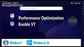 NoxPlayer Performance Optimization it is detected that you have not enabled VT, a freeze may occur