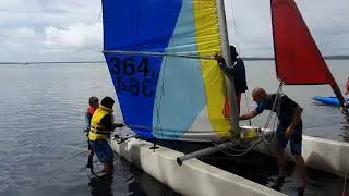 Australia Day Weekend - 2020 Getting the sail up