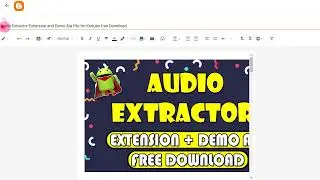 Audio Extractor Extension and Demo Aia File for Kodular free