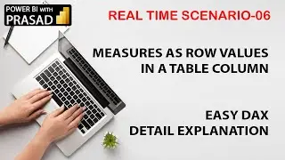 HOW TO SHOW MULTIPLE MEASURES AS ROW VALUES IN A TABLE COLUMN, REAL TIME SCENARIO 06