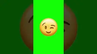 Winking-Face Emoji (No Copyright Green-Screen) ♻️ GSUK 