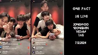 Jongwoo, Tag, Yedam & Seongmin's IG LIVE #원팩트  인스타 라이브 | ONE PACT | #윤종우 #태그 #성민 #예담 | 7.12.2024