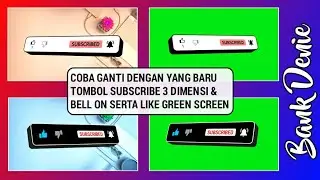 New TOP TOMBOL SUBSCRIBE 3 DIMENSI GREEN SCREEN (for creator video)