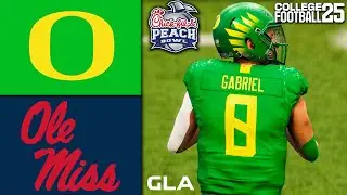 Oregon vs. Ole Miss | Peach Bowl Simulation | CFP Quarter Finals | EA College Football 25 PS5