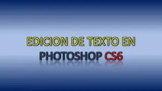 ✒️ Cómo Colocar TEXTO EN PHOTOSHOP CS6 FACIL