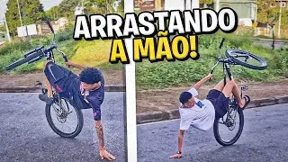 Como dar grau de bike PT 3 *passo a passo arrastando a mão no chão*