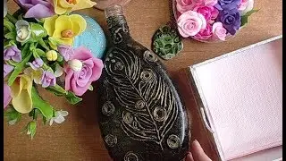 Салфетница своими руками, бутылка пейп-арт, украшения из холодного фарфора