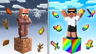 $1 vs $1,00,000 ONE BLOCK Battle In Minecraft!