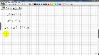 Implicit Differentiation Examples