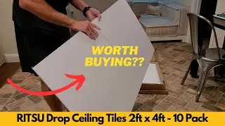 RITSU Drop Ceiling Tile 2ft x 4ft, Easy Drop in, Waterproof Washable and Fire Rated | Worth Buying?
