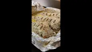 Запекаем морского окуня!!!
