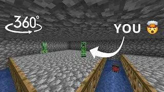 POV you are a skeleton in my simple monsterfarm #minecraft #360 #360video