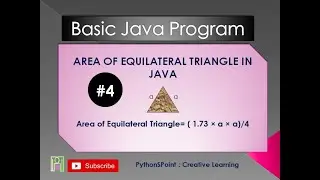 #4 Area of Equilateral Triangle in Java