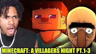 I WAS WRONG ABOUT EVERYTHING - Minecraft: A Villager's Night Pt.1-3 (REACTION)