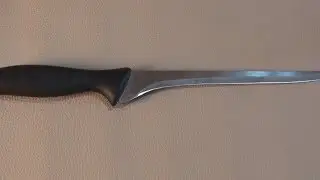 Заточка филейника в ручную на бруске.