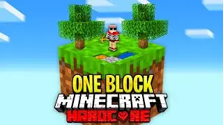 I Survived 100 Days on ONE BLOCK in Hardcore Minecraft.. Here's What Happened..