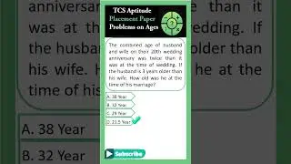 #8 Problems on Ages | TCS Placement Aptitude Paper Problem | IT Placement | 