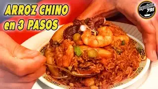 🥡 Como hacer ARROZ frito CHINO ORIGINAL con MARISCOS (( Paso a Paso )) COMIDA CHINA