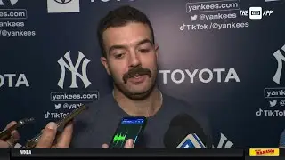 Austin Wells in the clubhouse following Aug. 30 win