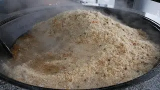 WEDDING BIG PILAF | Popular Street Food In UZBEKISTAN | PILAF CENTRE