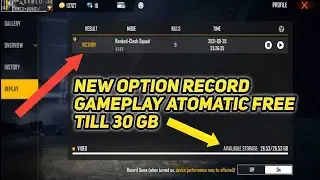 Free fire replay option showing in profile how to use| new automatic record Gameplay optionfree fire