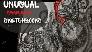 НЕОБЫЧНЫЙ СКЕТЧ! Зарисовка в СКЕТЧБУКЕ | Unusual drawing in sketchbooks