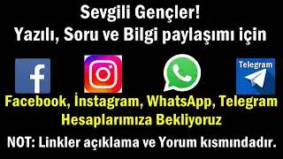 Sosyal Mesya Hesaplarımıza Bekliyoruz