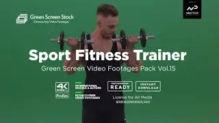 Muscular Bodybuilding Trainer – Green Screen Video Footage Pack 