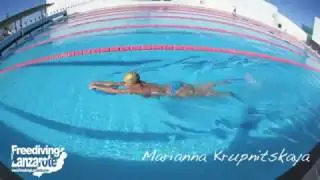 Legs only Freestyle swimming technique exercise