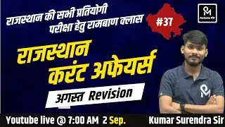 Rajasthan Current Affairs  | Current Affairs Today | Kumar Surendra Sir
