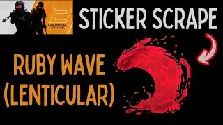 Ruby Wave Lenticular Counter Strike Sticker Scrape 