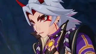 Perilous Trail Cutscene - Arataki Itto Punches a Wall | Genshin Impact