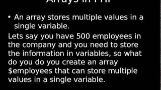Tutorial on Functions and Arrays in PHP