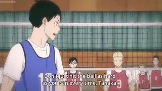 Kurokawa gets a flashback of Tanaka | Haikyuu season 4