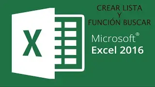 MS Excel - Crear Lista desplegable y función BUSCAR
