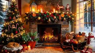 Morning Christmas Fireplace Jazz 🔥 Relaxing Piano Music for Calm & Comfort