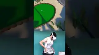 Jogando no VR Meta Quest 2 jogo de golf