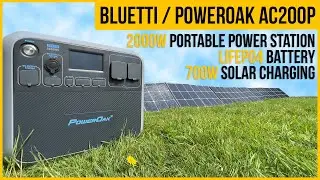 Bluetti AC200P review | 2000W portable power station, 2000Wh LiFePO4 battery | 700W solar charging