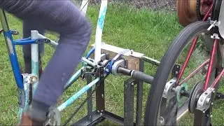 Pedal-powered mulcher: the pedal drive