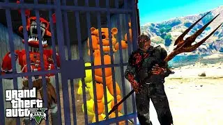 Джейсон Вурхиз охотится на Фредди в Гта 5 моды? Обзор мода в Gta 5 видео